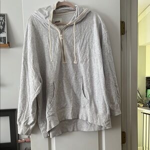 Aerie Gray terry beach Hoodie Sweatshirt